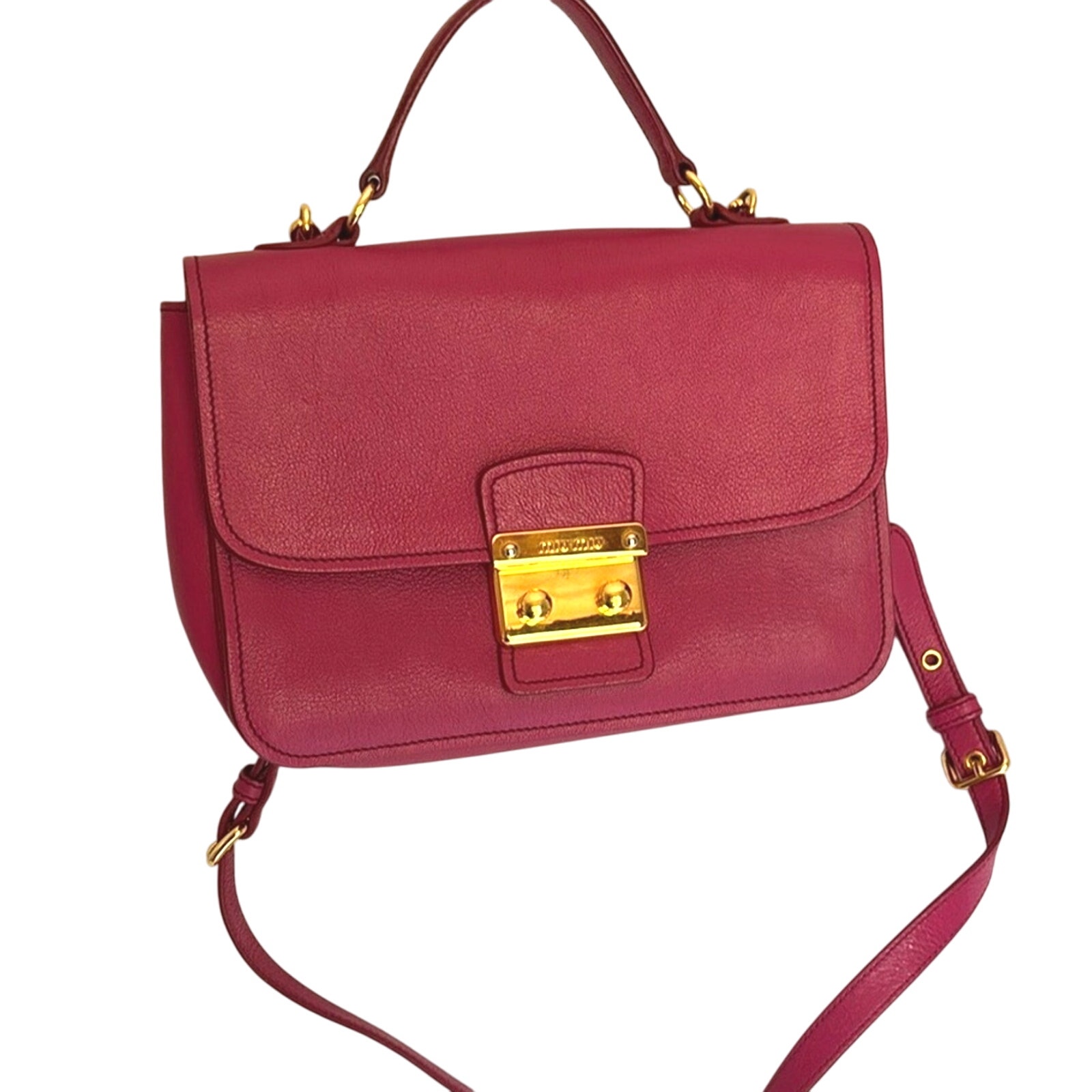 Miu Miu Pink Leather Two-Way Bag
